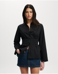 Cotton On - Gathered Long Sleeve Shirt