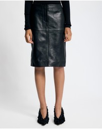 Lover - Hollis 100% Leather Midi Skirt