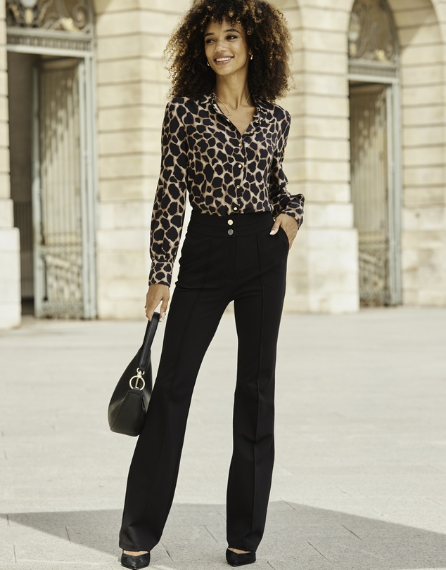Sosandar - Ponte Contour Waist Kick Flare Trousers