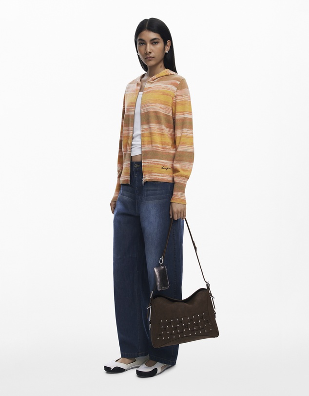 Desigual - Small textured floral crossbody bag