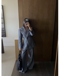 & Other Stories - Fitted Shoulder-Pad Wool Blazer