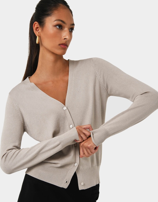 Forcast - Nicolette V-Neck Knit Cardigan
