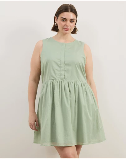 Atmos&Here Curvy - Dalia Cotton Voile Mini Dress