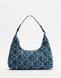 Calvin Klein - Emblem Aop Denim Shoulder Bag