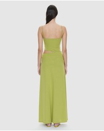 Christopher Esber - Orbit Ruched Disconnect Cascade Dress
