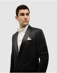 Politix - Embossed Paisley Black Tie Tuxedo