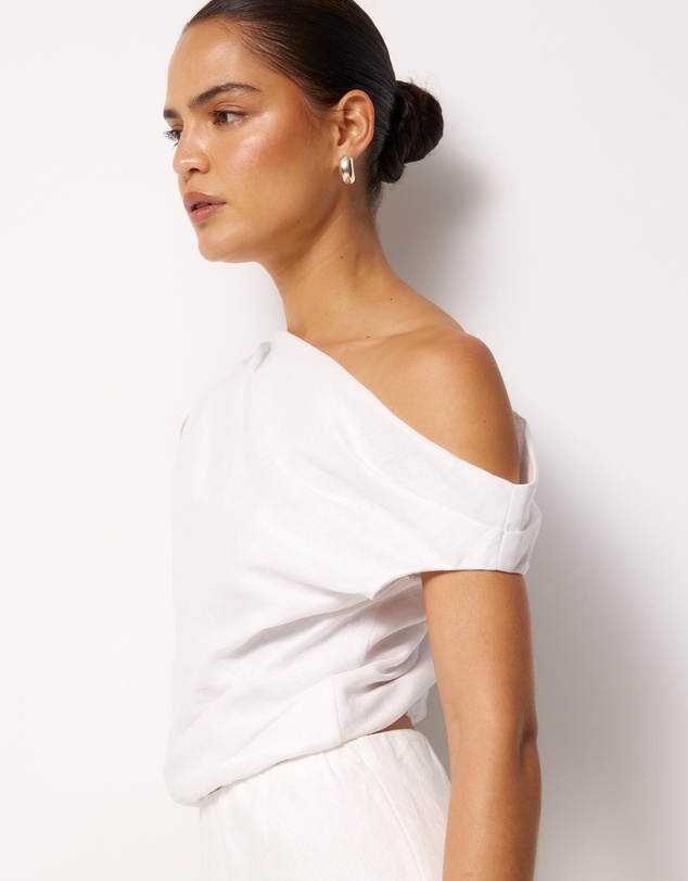 AERE - Cropped Off Shoulder Top