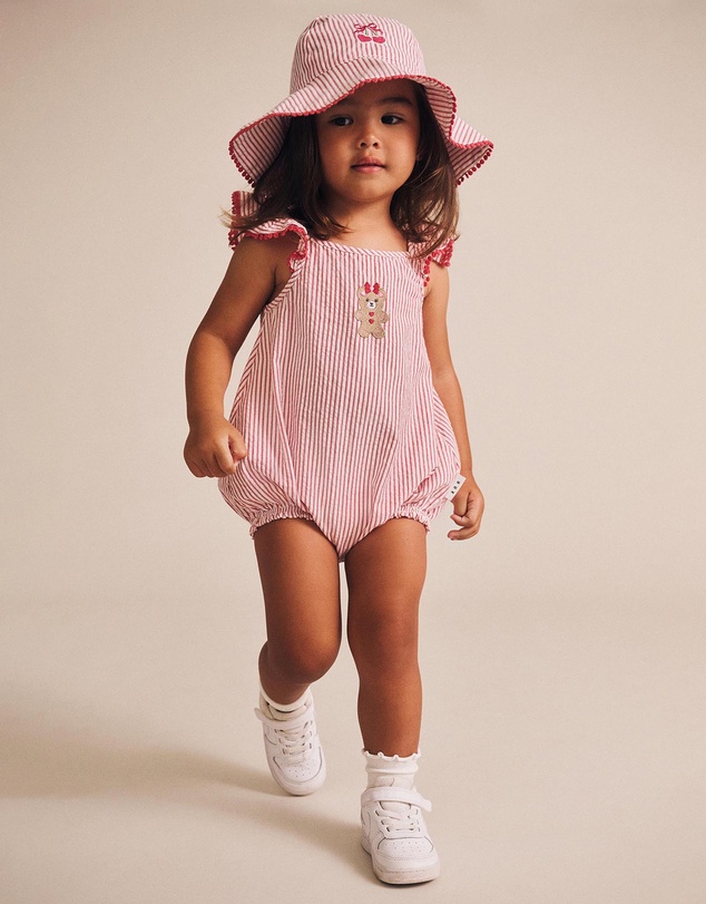 Huxbaby - Gingerbread Frill Playsuit - Babies