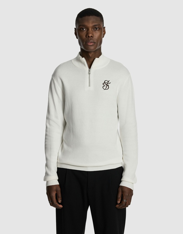 yd. - Ollie Embroidered 1/4 Zip Knit Jumper