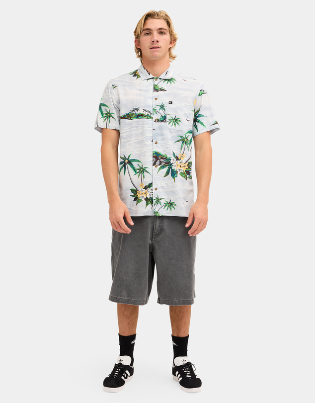 Quiksilver - Mens Beach Club Casual Short Sleeve Shirt