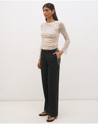 MON RENN - Vesper Spot Long Sleeve Top