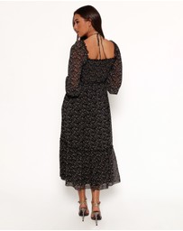 Petal & Pup - Keziah Long Sleeve Maxi Dress - Navy Ditsy Floral