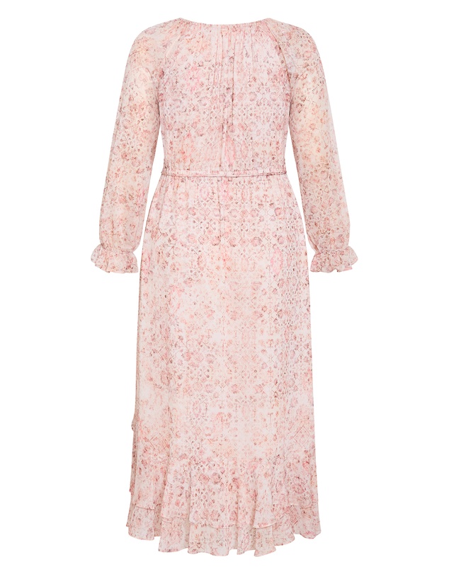 City Chic - Glam Frill Print Maxi Dress