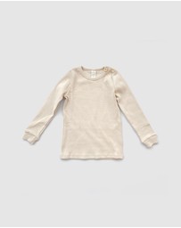 WITH LOVE FOR KIDS - Basics Thick Ribbed Long Sleeve Top - Kids