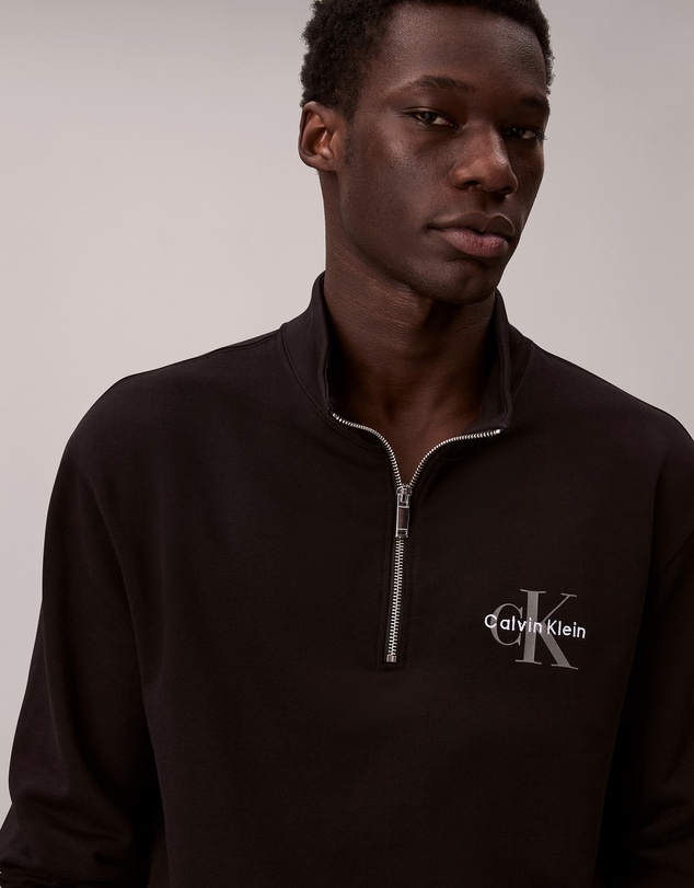 Calvin Klein Jeans - Terry Monologo Quarter Zip Sweatshirt