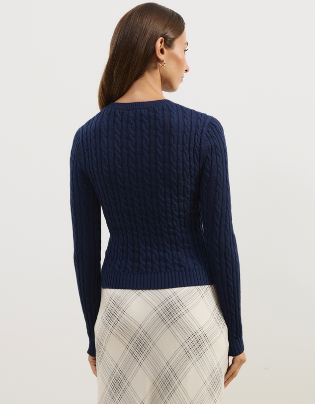 Atmos&Here - Tessa Crewneck Cable Knit Sweater