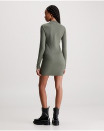 Calvin Klein Jeans - Slim Ribbed Long Sleeve Dress