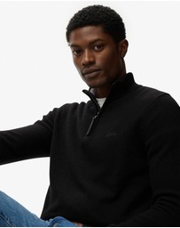 Superdry - Wool Blend Half Zip Slim Fit Jumper