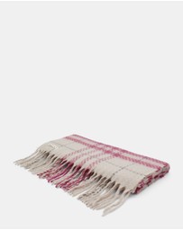 Morgan & Taylor - Hallie Scarf in Pink & Beige Check