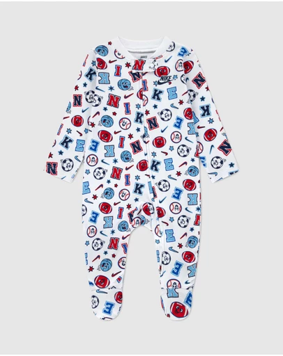 Nike - Allover Print Footed Coverall - Babies