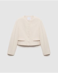 M.N.G - Cris Linen-Blend Jacket With Buttons