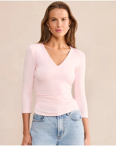 Forever New - Josie V Neck 3 & 4 Sleeves Top