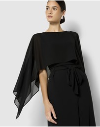 Montique - Astin Chiffon Overlay & Knit Top