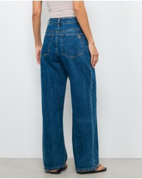 AERE - High Rise Straight Leg Jeans