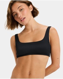 Roxy - Womens Rib ROXY Love The Glassy Bralette Bikini Top