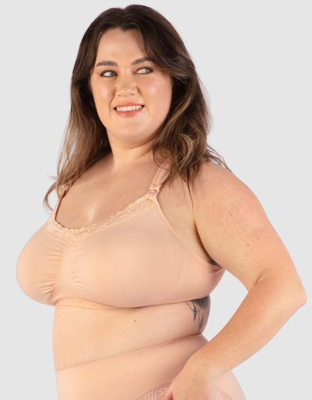 B Free Intimate Apparel - Cushion Padded Strap Wire Free Maternity & Nursing Bra﻿ (B-H) Cup
