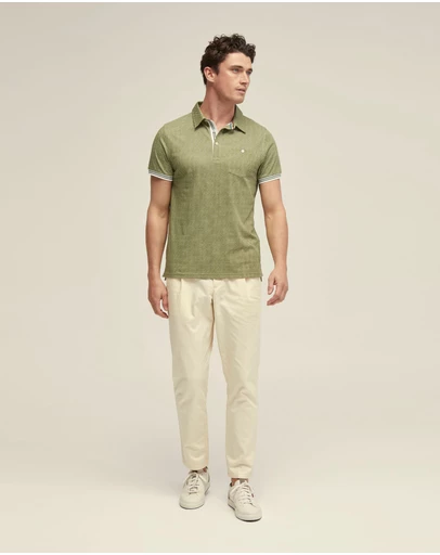 Oxford - Milo Cotton Jersey Printed Polo