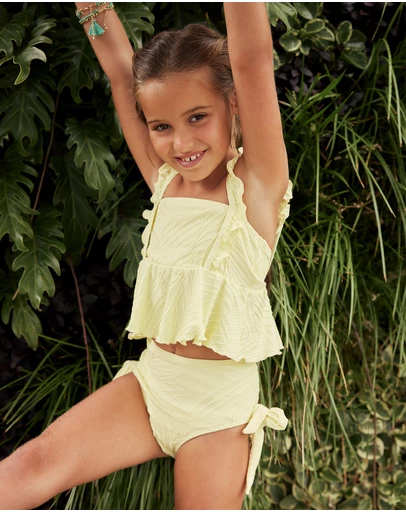 Aqua Blu Kids - Stepping Stones Frill Bikini Set - Kids