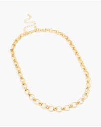 Lovisa - Waterproof Gold Plated Stainless Steel Interlocking Chain Necklace