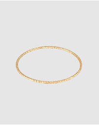 Elli Jewelry - Bracelet Bangle Basic Hammered in 925 Sterling Silver Gold Plated
