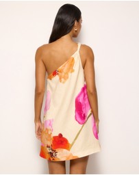 AERE - Fiora Linen One Shoulder Mini Dress