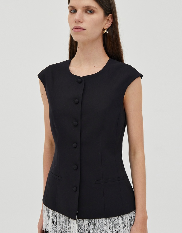 Third Form - Nocturne Lace Trim Vest