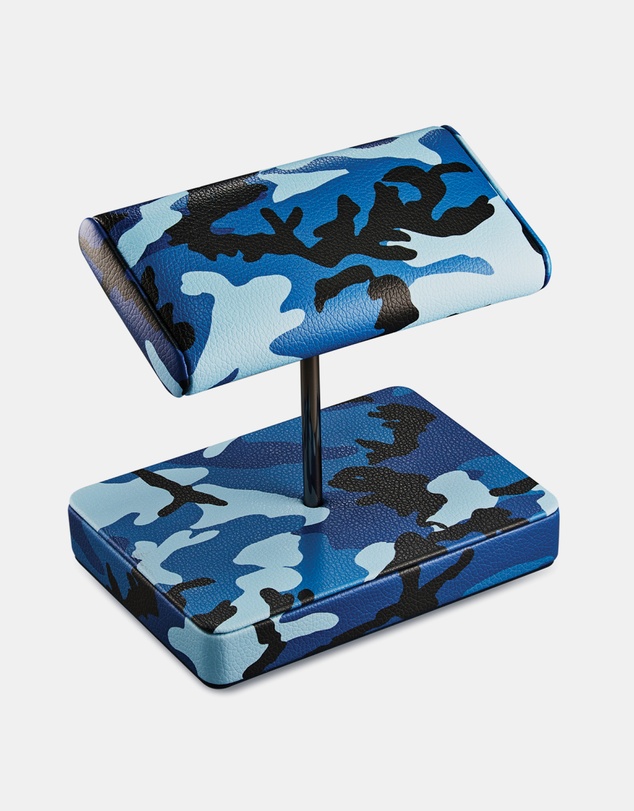 Wolf - Wolf Elements Double Watch Stand Blue & Black