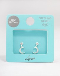 Lovisa - Sterling Silver Cubic Zirconia Drop Stud Earrings