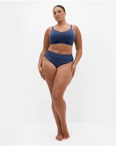 City Chic - Plus size Signature CCX Wireless Bra - navy