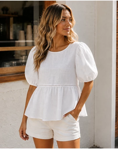 Esther & Co - Tonya Top - White