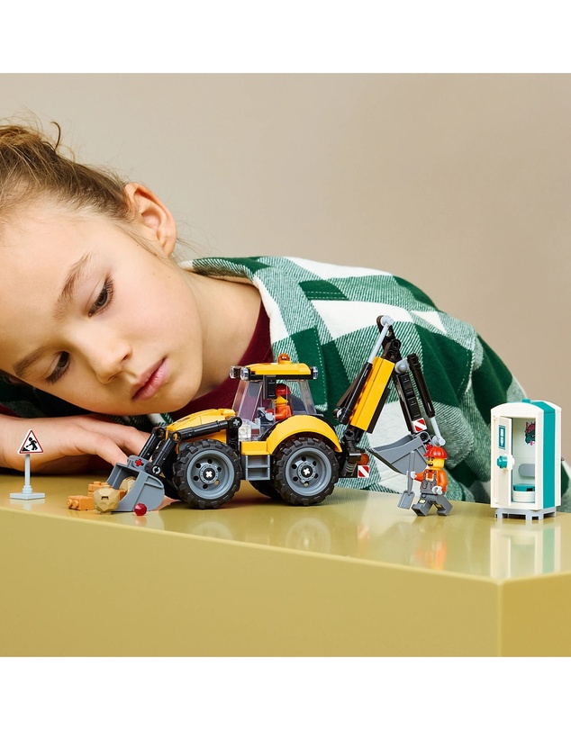 LEGO - 60480 Yellow Backhoe Loader
