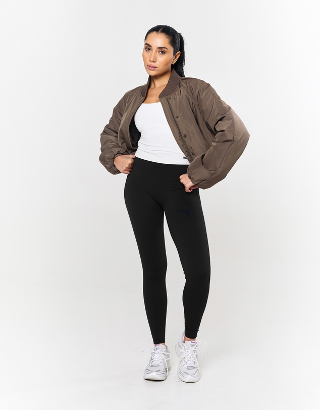 STAX. - Cropped Bomber Jacket - Fossil