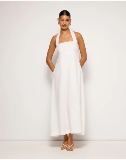 AERE - Lylah Linen Midi Dress