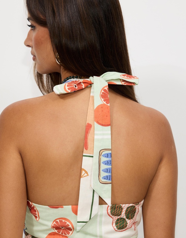 Dazie - Soleil Linen Blend Printed Mini Dress