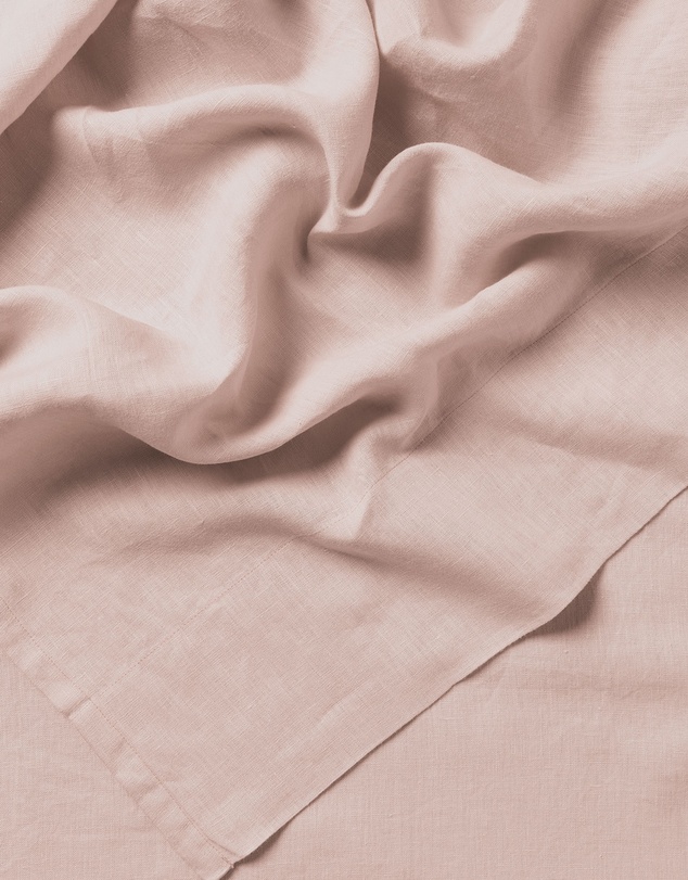 Aura Home - Evie Stonewash Organic Cotton Sheet Set in Blush Pink