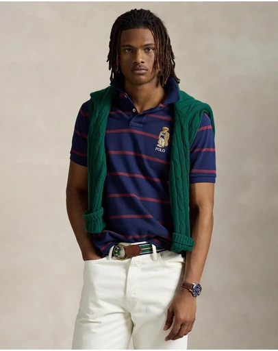 Polo Ralph Lauren - Custom Slim Fit Bear Mesh Polo Shirt