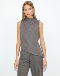 Dazie - Pixie High Neck Cupro Top