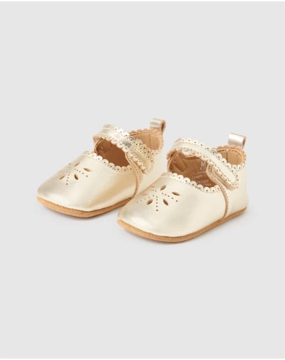 Purebaby - Leather Eyelet Mary Jane-Kids-Babies