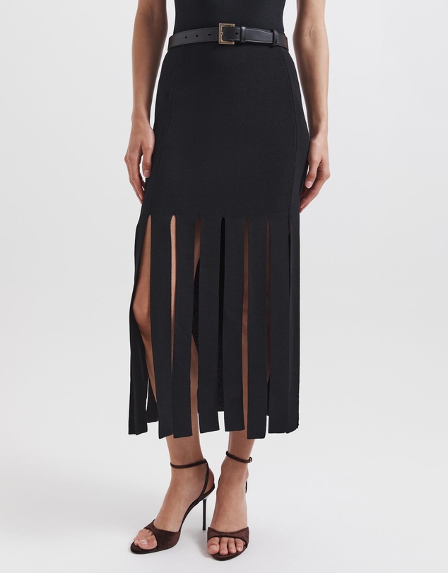 SABA - Mia Milano Panel Fringe Skirt