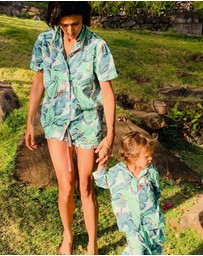 Sant And Abel - Kids Martinique® Green Banana Leaf PJ Set